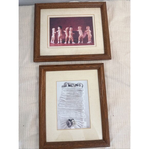 Other - Anne Geddes Framed Prints Bathtub Babies & Baby On Towels Nursery Wall Art